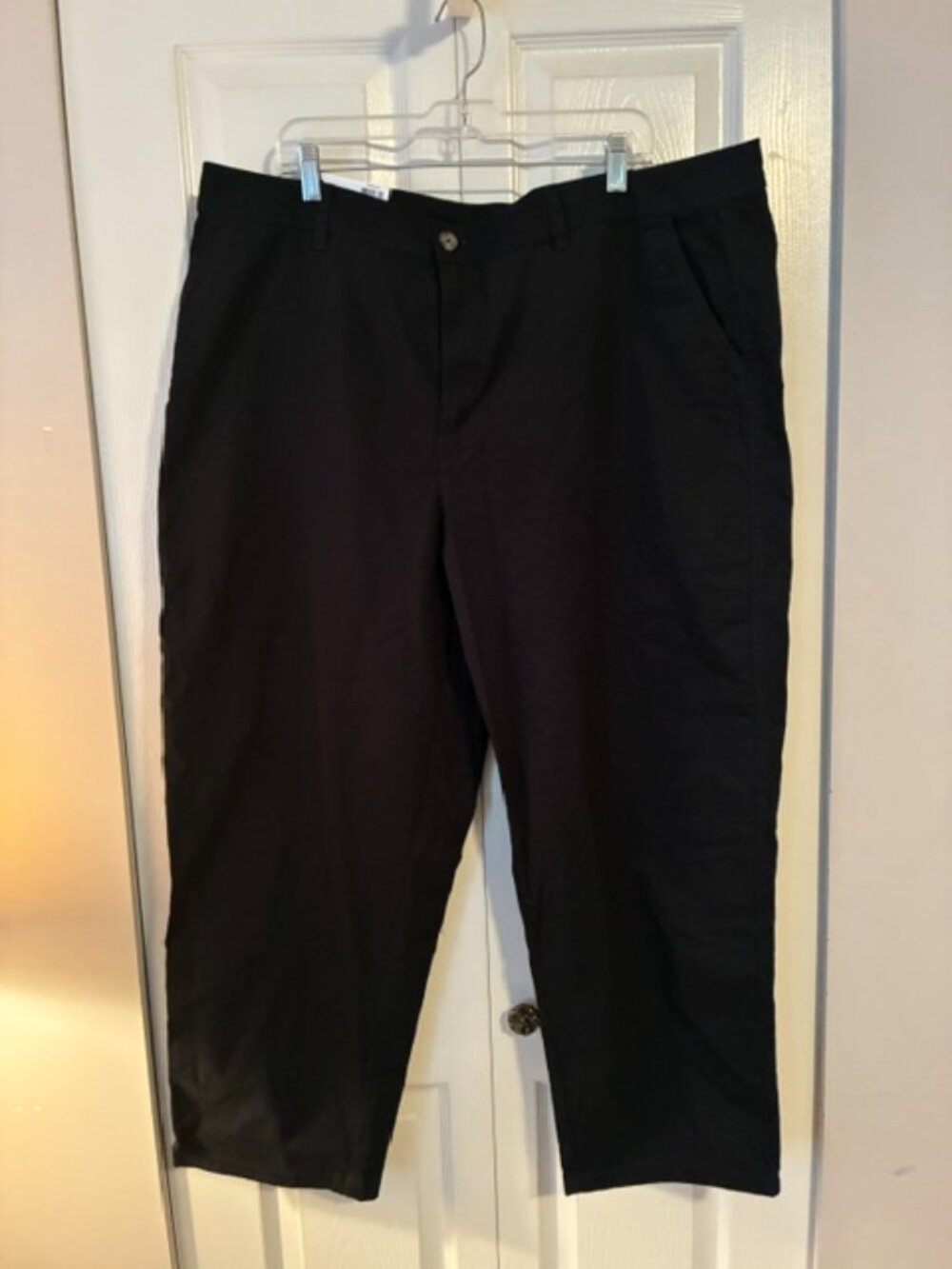 NWT Size 18W Joe Fresh Black Relaxed Fit Chino Stretch Pants